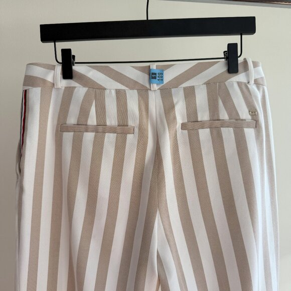Tommy Hilfiger Striped Wide Leg Cropped Trousers - Picture 3 of 8